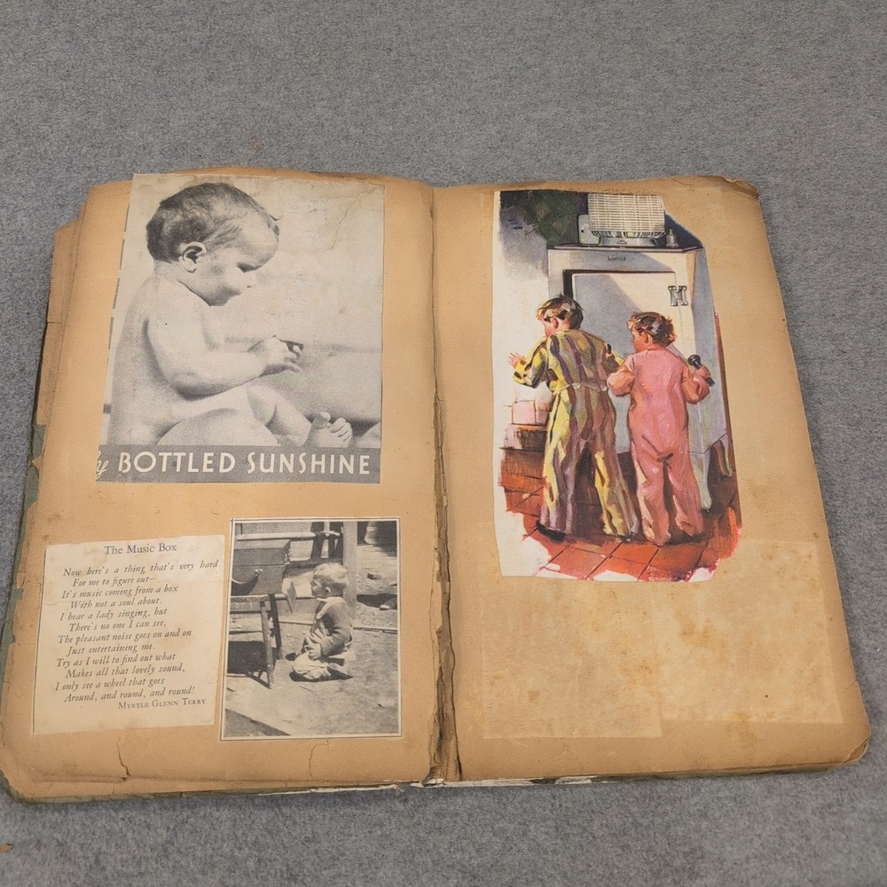 Vintage Handmade Scrapbook Mid-Century Illustrations Children Nursery Ephemera - Picture 3 of 5